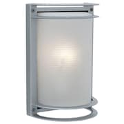 ACCESS LIGHTING Nevis, 1 Light Outdoor Wall Mount, Satin Finish, Ribbed Frosted Glass 20011MG-SAT/RFR